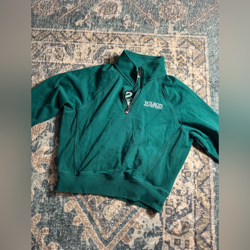 Wilson Teal Quarter-Zip Sweatshirt